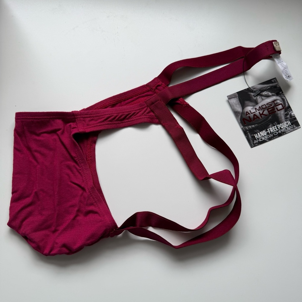 Andrew Christian XL jock maroon red sexy gay queer XLarge XL 35 36 37 38 NWT NEW - Picture 4 of 15